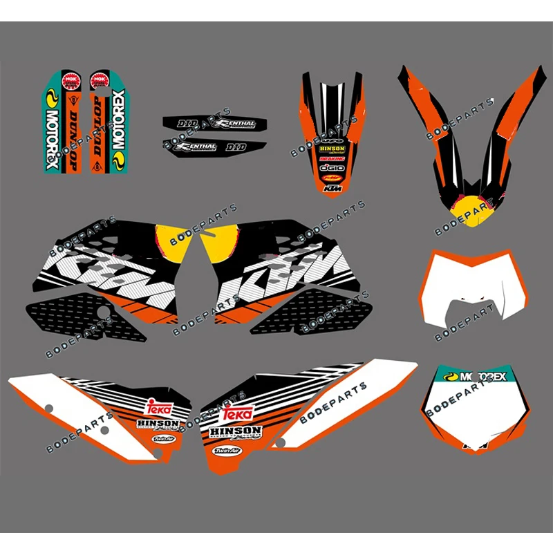 

RB R B (BULL) Motorcycle Bike Ktm 125 200 250 300 350 400 425 450 500 Decal Graphics Kit For KTM 125-524 All Models 2007 2008
