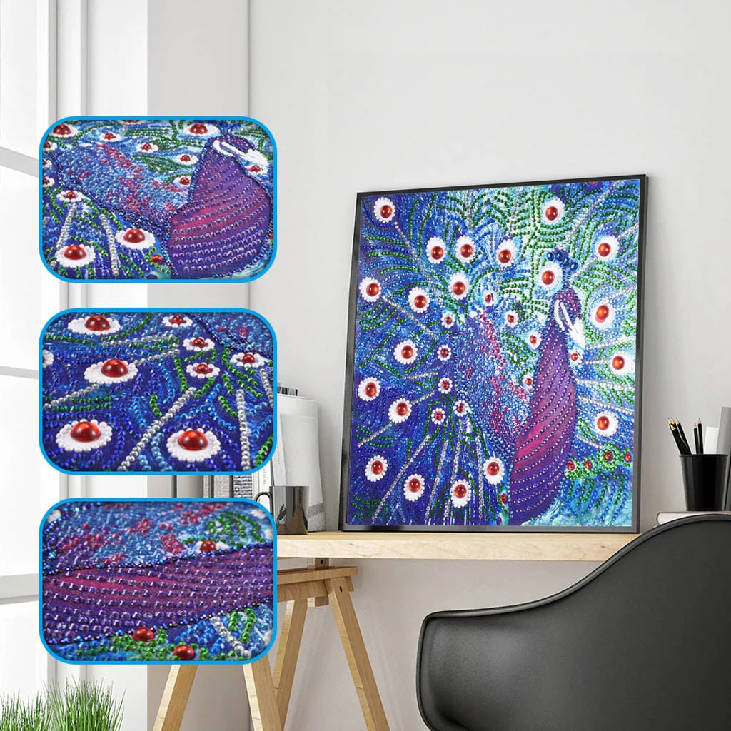 

Special Shaped Diamond Painting Peacock cat butterfly dog DIY 5D Partial Drill Cross Stitch Kits Crystal Embroidery Arts Craft