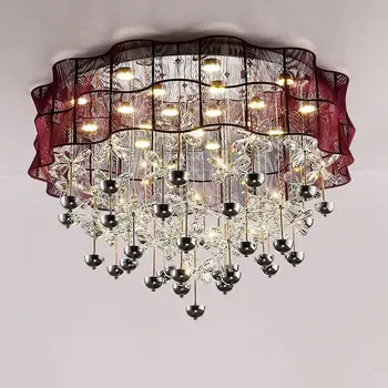 

Postmodern minimalist crystal Ceiling Lights round living room creative master bedroom lamp warm and romantic lamps LU816331