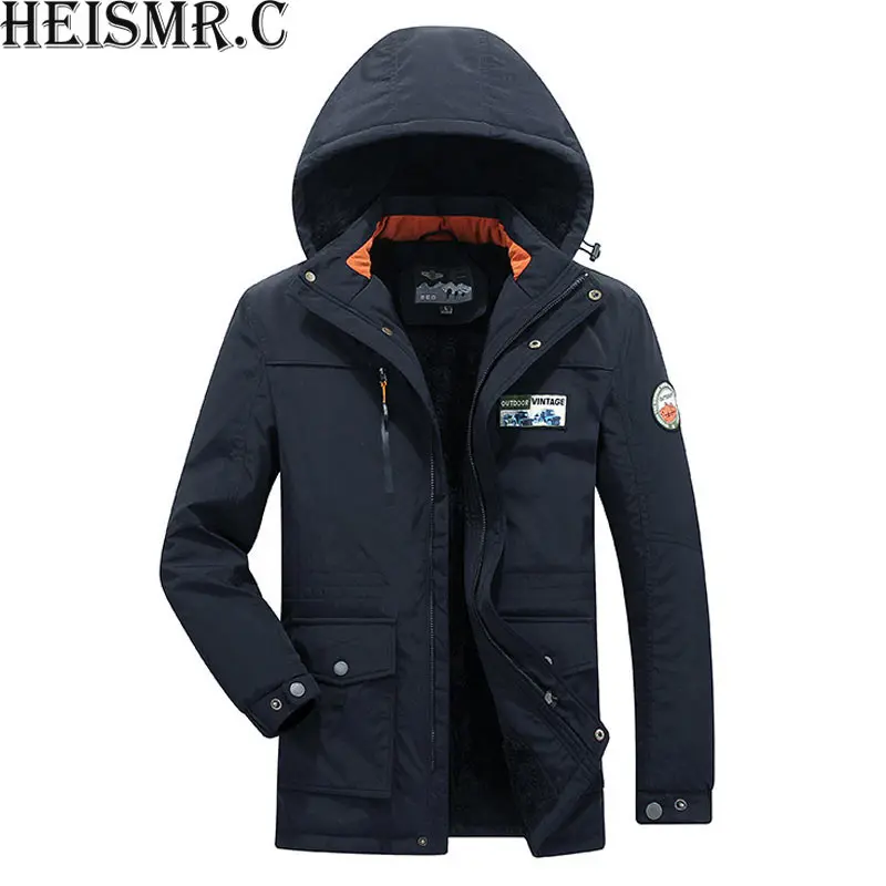 Men Down & Parkas 2018 Winter Cotton-padded Jackets Men' s Casual Fleece Thicken Coats Warm OverCoat Men's Clothes Big 4XL AW36