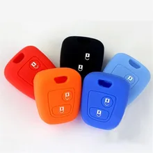 1 шт. силиконовый для ключа автомобиля чехол для ключей протектор брелок для ключей для peugeot 206 307 207 408