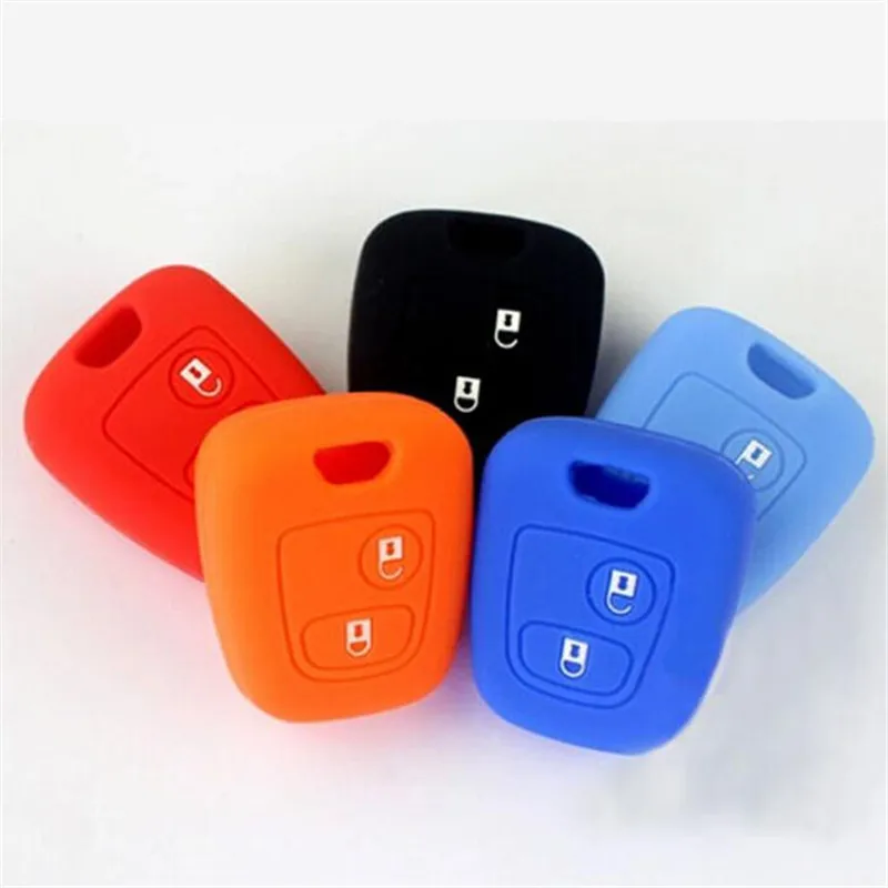 

1pc Silicone car key cover key protector keychain case for Peugeot 206 307 207 408