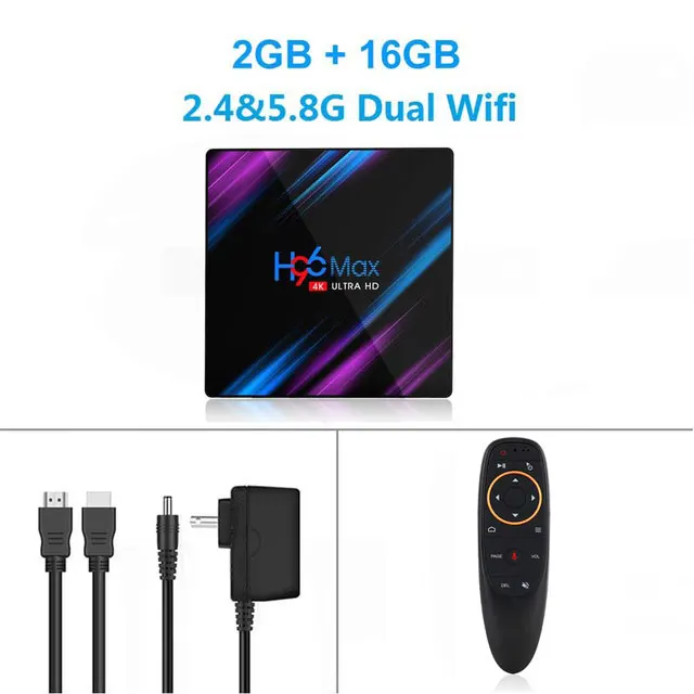 Android tv h96 max plus, 4 ГБ, 64 ГБ, Android 9,0, RK3318, поддержка netflix, 1 год, HD, iptv, 4 K, Youtube, Google Play, x96 max, медиаплеер - Цвет: 2GB 16GB ATV