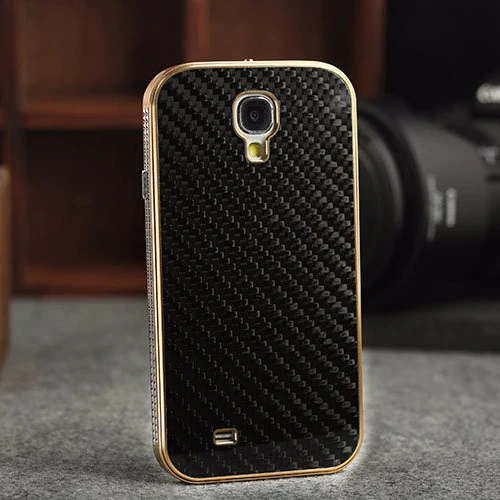 imágenes para Lujo Metal De Parachoques de Aluminio y Fibra de Carbono Cubierta Trasera Original Cajas Del Teléfono Móvil Para Samsung Galaxy S4 i9500 Funda protectora imágenes para Lujo Metal De Parachoques de Aluminio y Fibra de Carbono Cubierta Trasera Original Cajas Del Teléfono Móvil Para Samsung Galaxy S4 i9500 Funda protectora