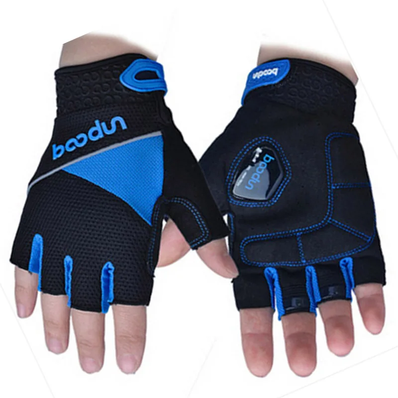 Велосипедные перчатки с открытыми пальцами Гелевые перчатки guantes ciclismo luvas для велосипедного спорта велосипедные гонки перчатки guantes велосипедные перчатки для MTB S, M, L - Цвет: blue black