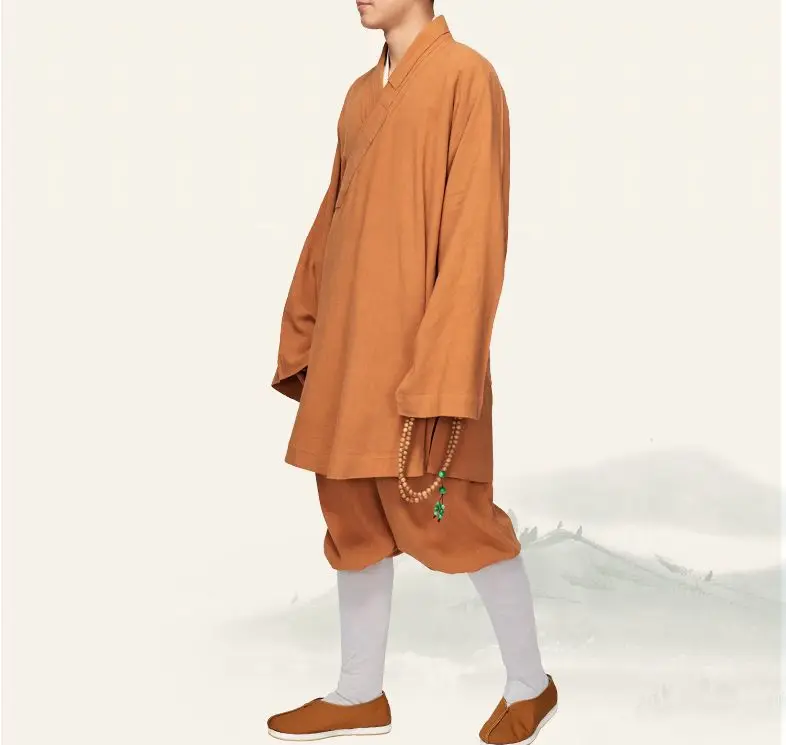 Details about   Linen Buddhism shaolin monk kung fu uniforms zen suit lay lohan/arhat clothing 