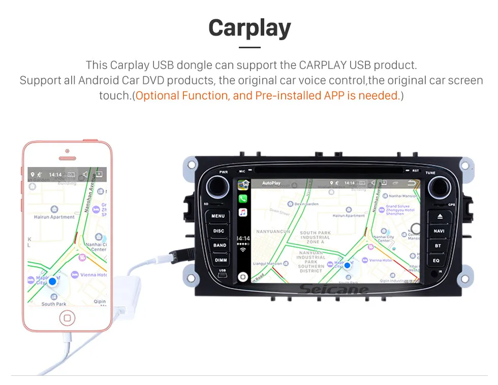 Clearance Seicane 2Din Android 8.0 7" Car Radio GPS Multimedia Player Head Unit For Ford Focus TRANSIT CONNECT MONDEO S-max 13