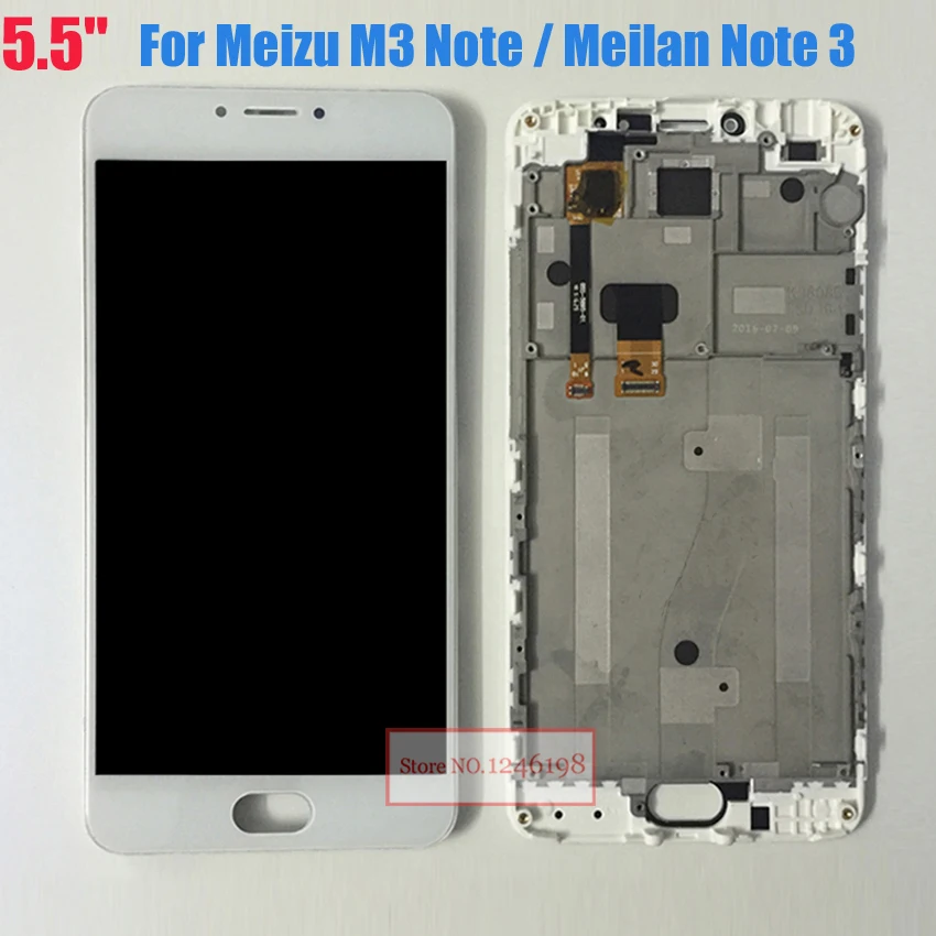 5 5 High Quality Touch Screen Digitizer LCD Display Assembly with Frame For Meizu M3 Note