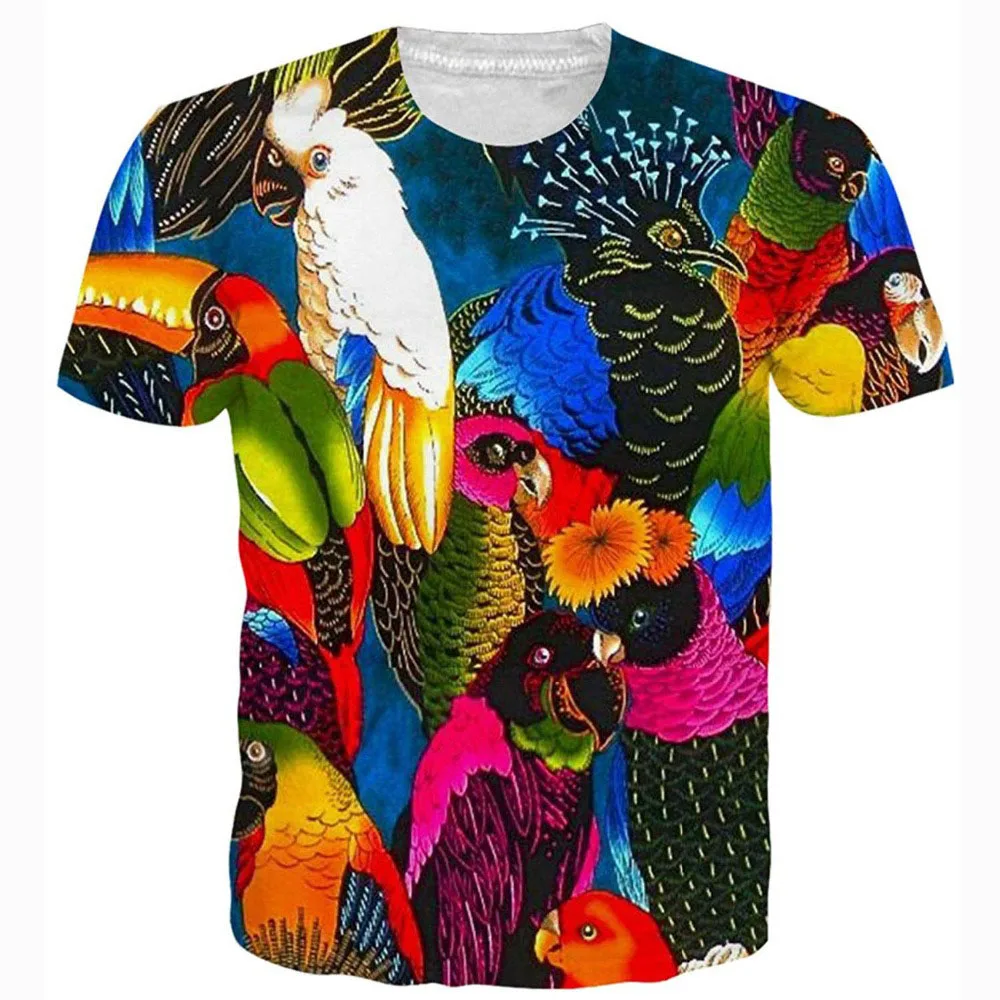 Men's Cool Animal Shape 3D Print Tshirts Short Sleeve Crew Neck Graphic