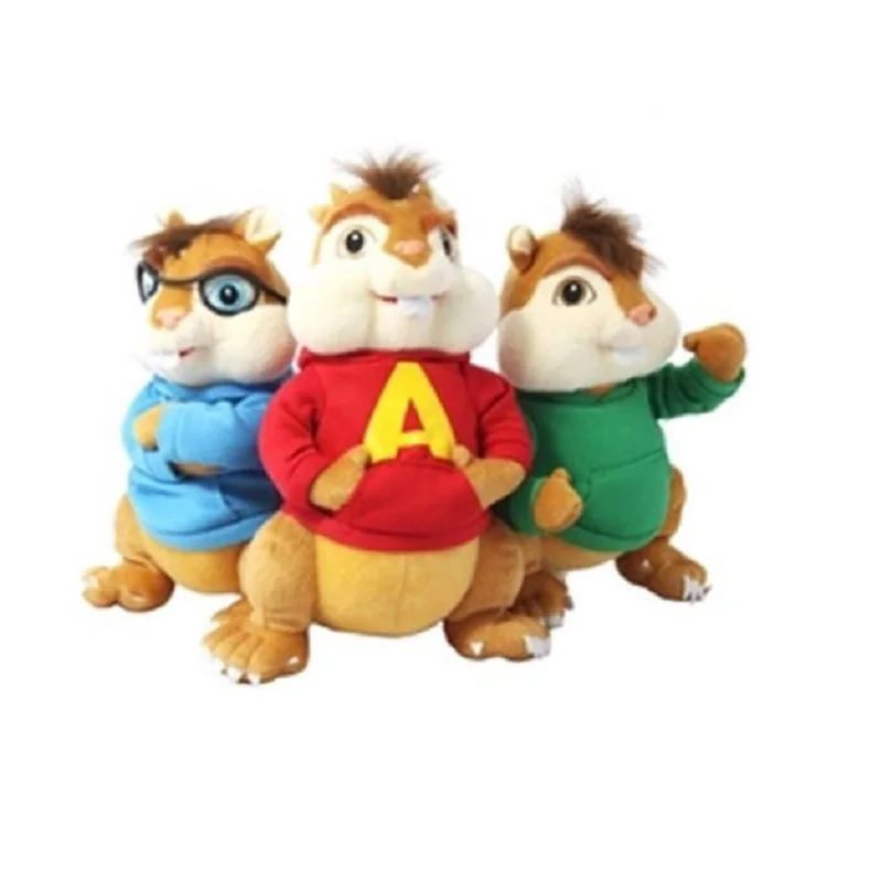 Skyleshine 3 шт./лот 24 см из фильма Alvin And The Chipmunks мягкие плюшевые игрушки Детский