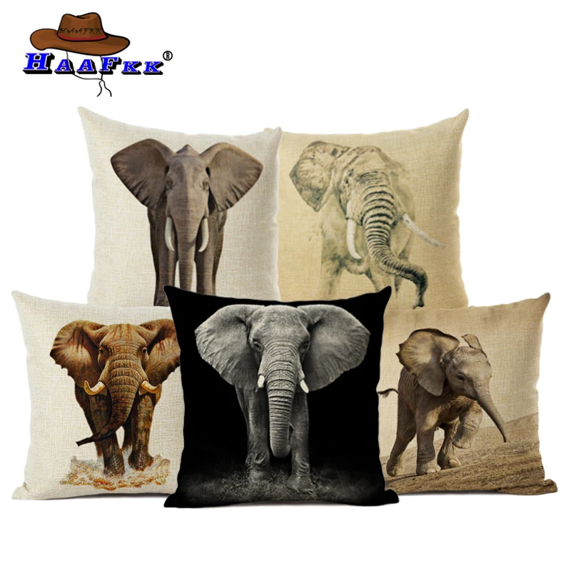 

Sofa Cushion cover 45x45cm animal pattern flax pillow fashionable living room decorative pillow car back pillow chair pillow