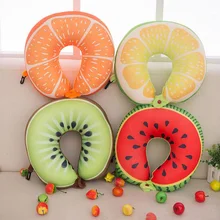 2018 Hot Sale Fruit U Shaped Pillow Cushion Nanoparticles Neck Pillow Car Travel Pillow Office