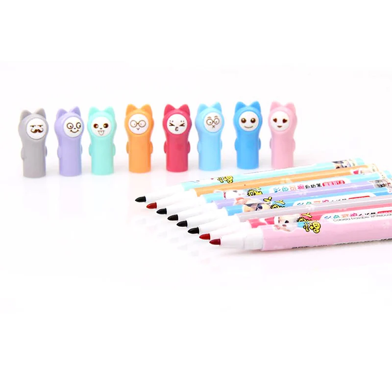 8 Colors available 8 цветов/набор милый маркер Kawaii для доски стираемая сухая белая доска для использования для домашнего офиса школьные принадлежности для рисования - Цвет: 8 Colors available
