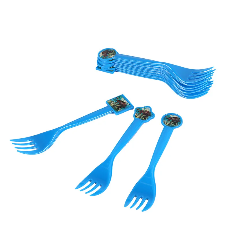 

10 pcs Cartoon Disposable Tableware Moana Plastic Knife Fork Spoons Kid Boy Birthday Party supplies Theme party decoration