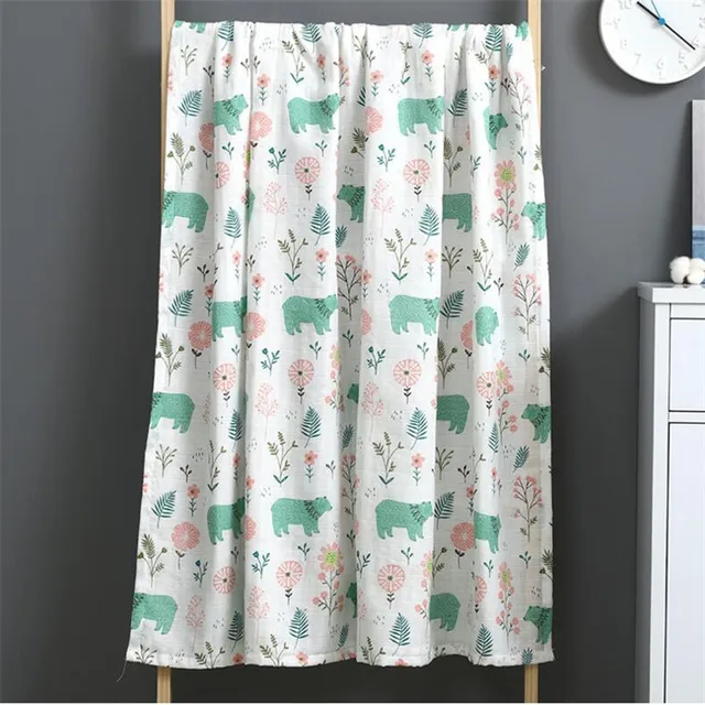 120cmx110cm Swaddle Blanket Baby Blanket Bamboo Muslin Blanket Kids Baby Bath Towel Blankets Newborn Blanket Bedding Cotton 5