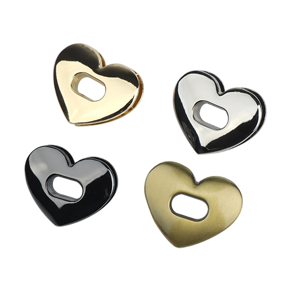 1Pc Love Shape Metal Clasp Turn Lock Twist Lock DIY Handbag Bag Purse Part Accessories