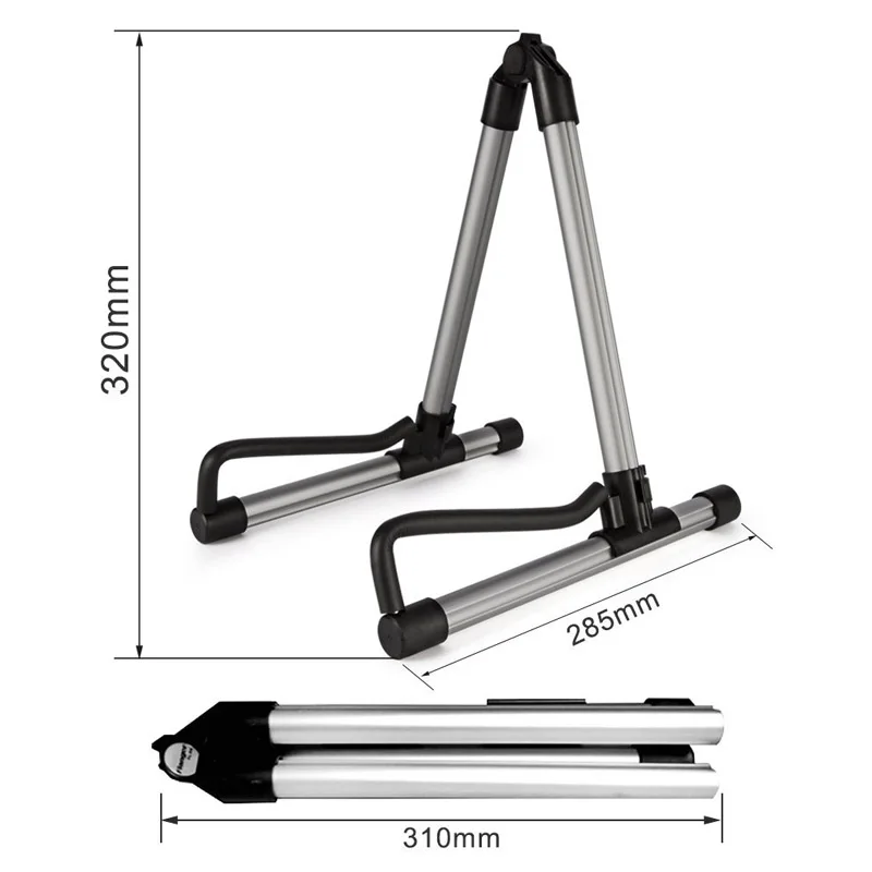 Soporte de Guitarra de peso ligero aleación de aluminio plegable acústico eléctrico clásico bajo Guitarra instrumento musical colgador Soporte de Guitarra de peso ligero aleación de aluminio plegable acústico eléctrico clásico bajo Guitarra instrumento musical colgador