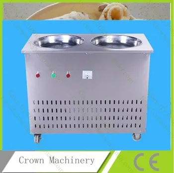 

Free Shipping Double pan Fried ice cream machine; cool summer rolled ice cream maker