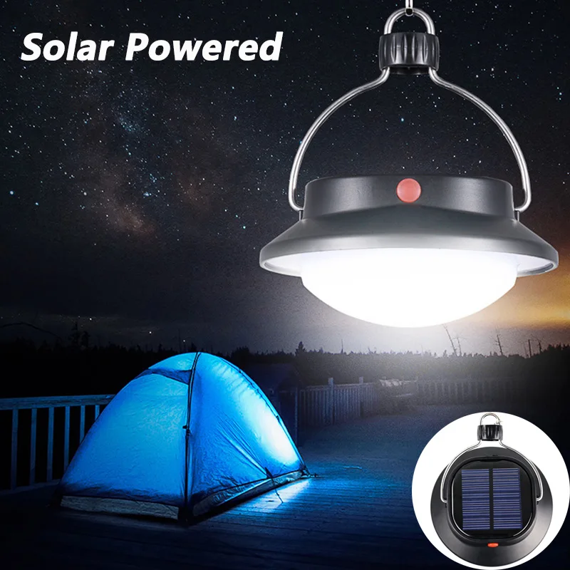 

60 LED Solar Camping Light Outdoor Portable Tent Lamp 5 Modes Emergency Lights Lantern Umbrella Hanging Night Lights For Hiking