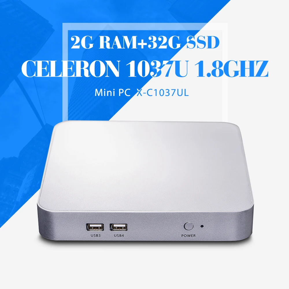 hot selling mini desktop computer C1037U 2g ram 32g ssd+wifi industrial computer mini pc windows wifi thin client