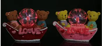 

Resin magic lamp creative couple bear resin luminous ball creative Arts and gifts for decoration home furnishings factory outle