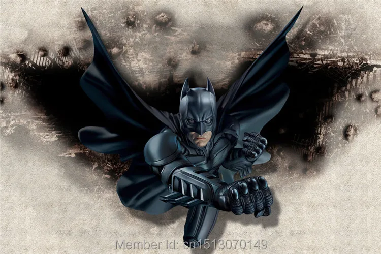 3D удивительный Бэтмен Настенная роспись на заказ большие фото обои супер герой декор комнаты стены Искусство спальня детская комната фон wal