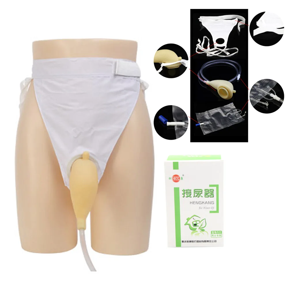 Portable Wearable Urinal Urine Bag Collector Toilet for Manin Bath