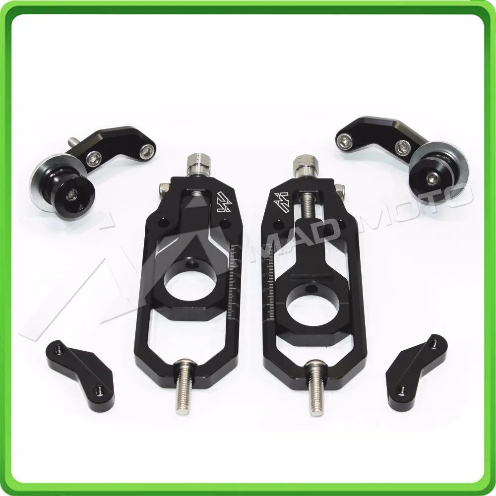 Aluminum motorcycle Chain Tensioner Adjuster with spool fit for YAMAHA R1 YZF R1 2004 2005 YZF-R1 04 05 Black (11)