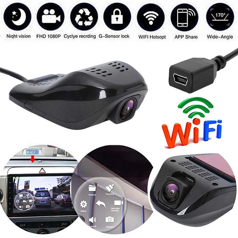 HD Hidden WiFi Car DVR Vehicle font b Camera b font Video Recorder USB Dash Cam