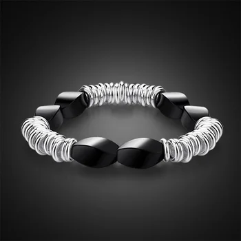 

Yasmin .Elegant woman solid 925 silver hand catenary .Sterling Silver bracelet off your noble elegance. Favorite jewelry. black
