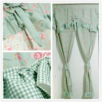 

Cute princess lace short curtains. Printed cabinet curtains. Coffee curtains. Long door curtain