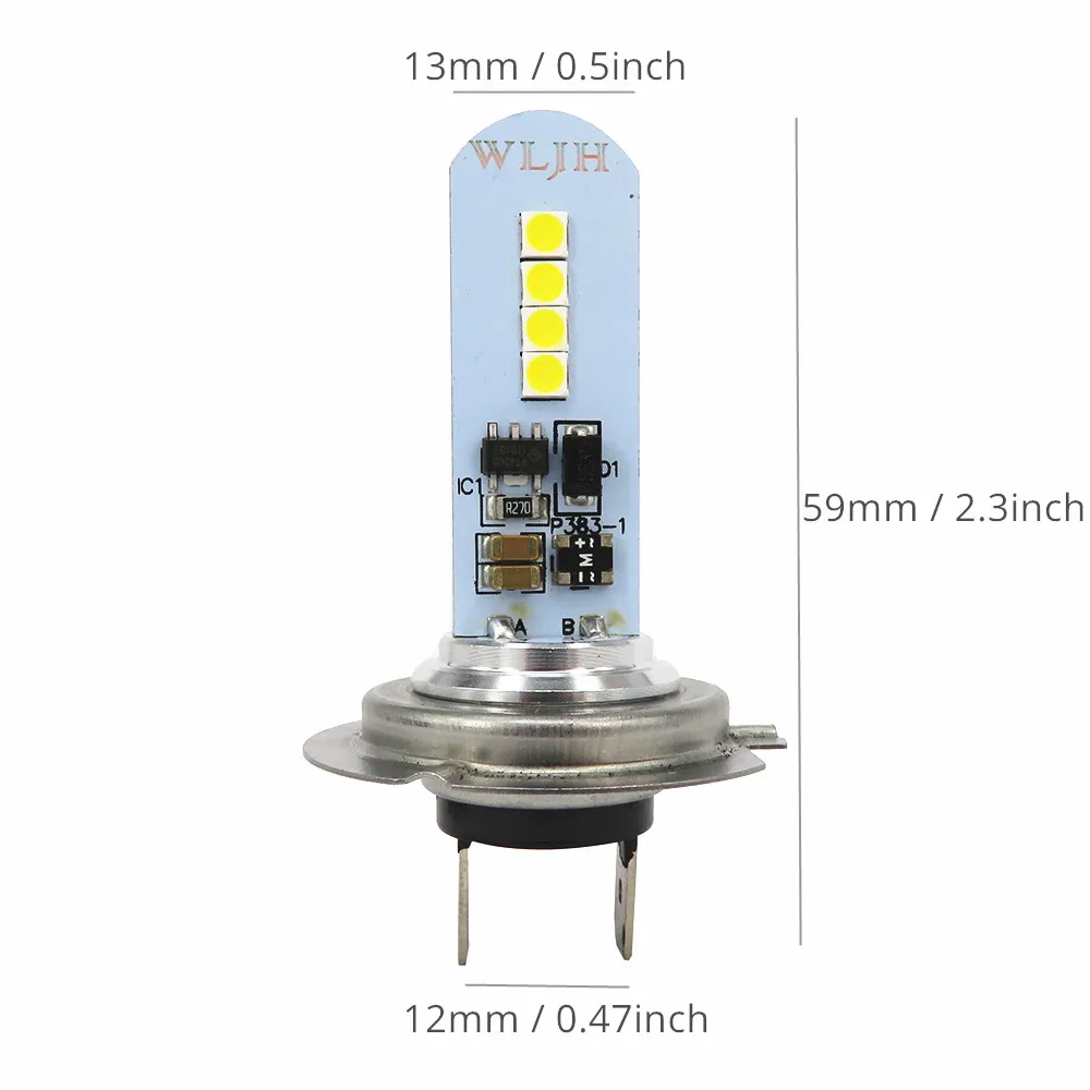 Conduziu a Lâmpada Luzes de Circulação Luz para Acura para Ford para Honda para Kia Wljh Nevoeiro Driving Lâmpada Auto Drl Daytime Chevrolet 2x Car h7 Luz 6 Farol nebl. carro