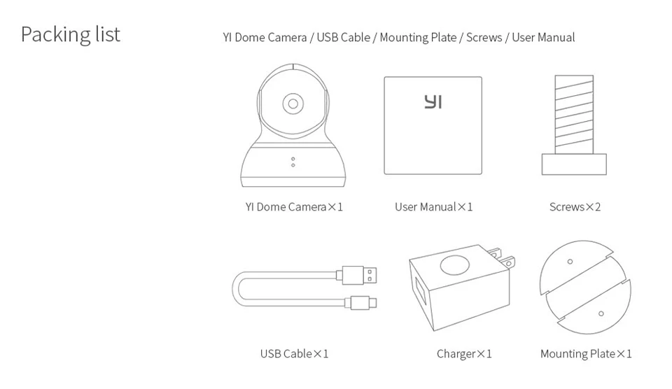 Sistema de Vigilância Segurança em Casa ip sem Fio Cobertura de 360 Dome Câmera Visão Noturna Graus Pan - Tilt Zoom Versão Global yi 1080 p 22 wireless ip