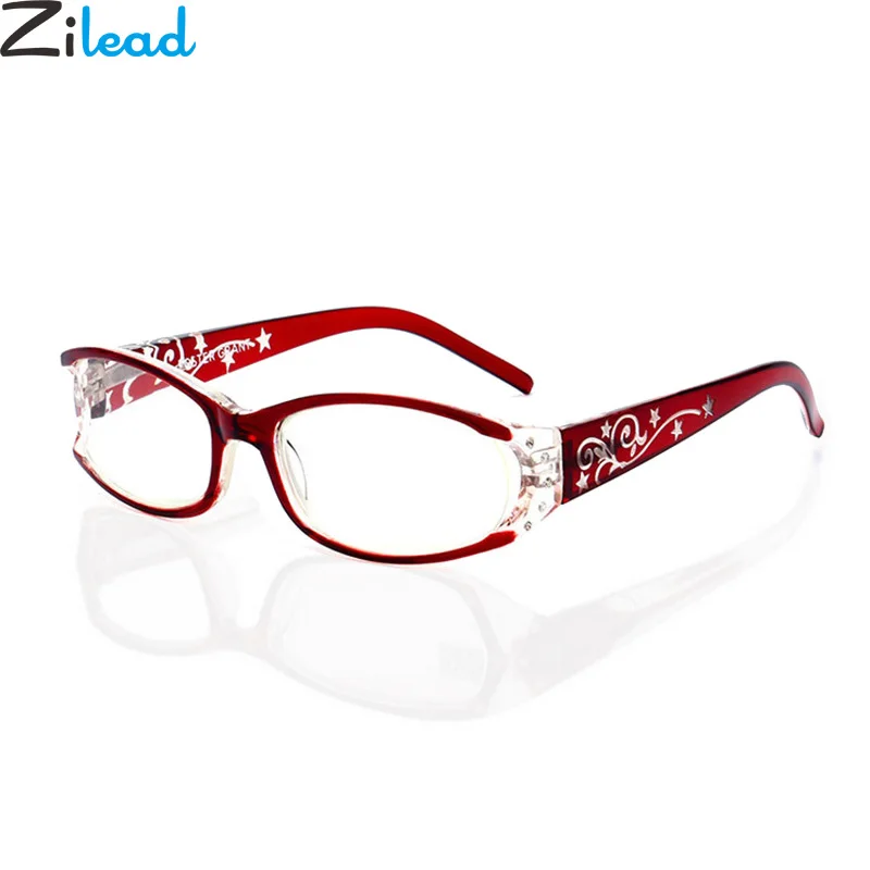 

Zilead Luxury Lady Rhinestone Anti-Radiation Reading Glasses Women Anti-Fatigue Presbyopia Glasses for Female+1.0...+4.0 Fashion