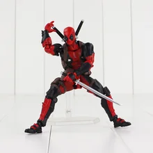 16cm Deadpool Revoltech X-Men Action Figure Wade Winston Wilson Doll With Sword Gun Weapon Cool Model Toy