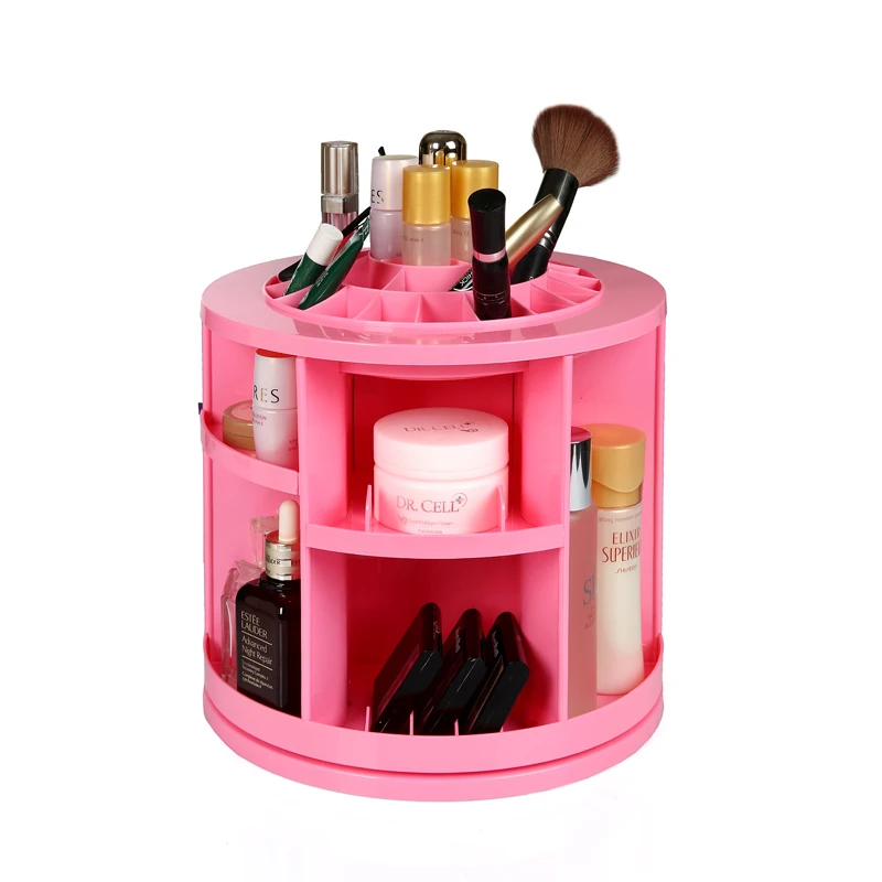 

360 Degree Revolving Cosmetic Box, Jewelry Box, Desktop Cosmetics Storage Rack, Jewelry Plastic Finishing Rack
