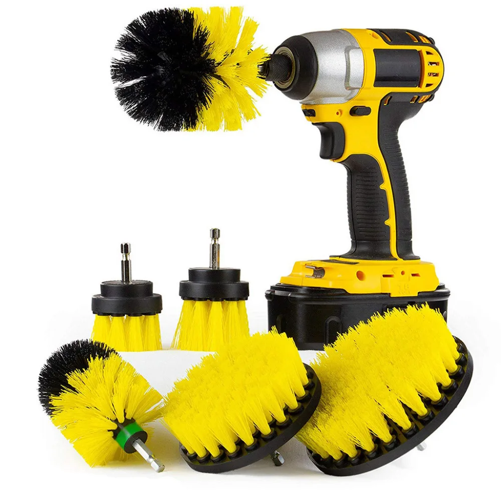 

6 Pcs Power Scrub Brush Drill Cleaning Brush For Bathroom Shower Tile Grout Cordless Power Scrubber Drill Attachment Brush Kit 7