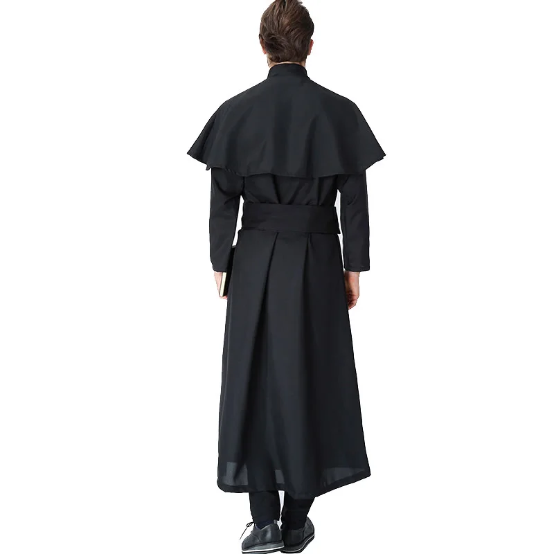 H & ZY черный для мужчин Иисус Миссионерский костюм священник Хэллоуин женщин Девы Марии монахини драма клергиман взрослых косплэй