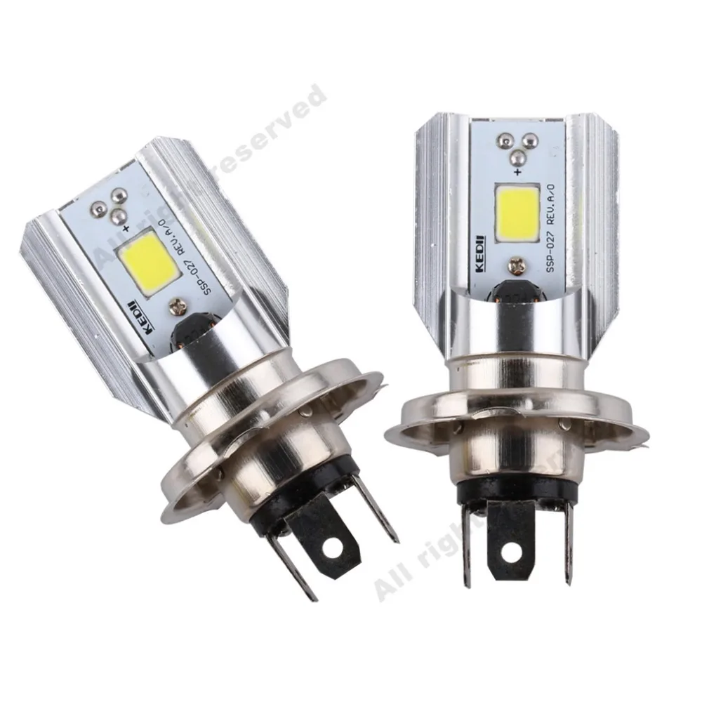 H4 H6 светодиодные фары для мотоцикла COB Led 1000LM BA20D Hi Lo лампа скутер ATV мото аксессуары противотуманные фары