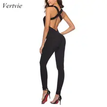 Женская спортивная одежда vertvie комплект сиамских штанов с высокой талией топ с бретельками на спине бандажный комбинезон для йоги спортивный костюм для фитнеса