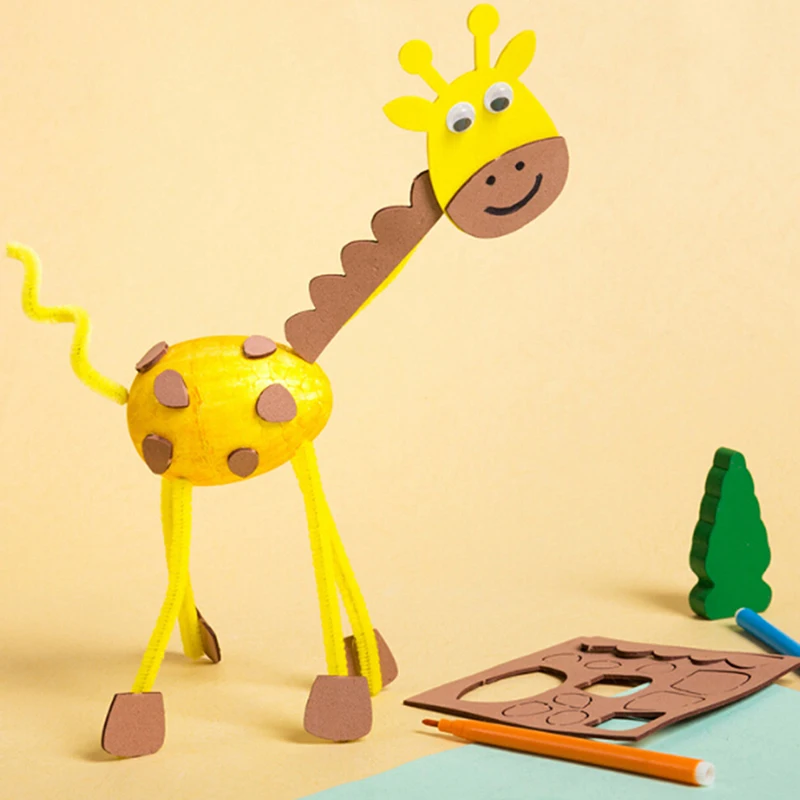 3D Животные Детский сад обучение раннее образование игрушки Монтессори обучающие средства игрушки для детей ремесла Дети DIY самодельные