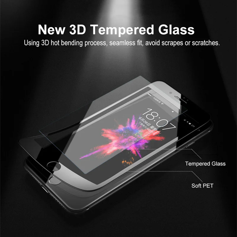  Baseus 023 MM Screen Protector Gehärtetem Glas Für iPhone 8 7 6 6s s Plus 8plus 7plus weiche 3D Geb