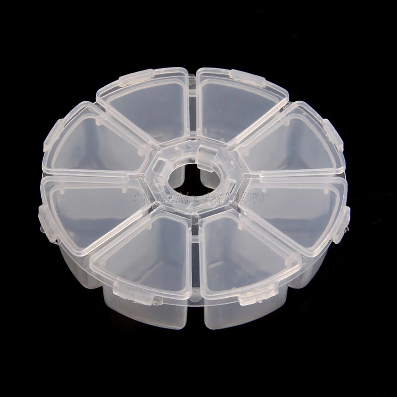 

Plastic 8 Slot Jewelry Box Bead Nail Tool Storage Container Craft Organizer Case Oct12 Wholesale&DropShip