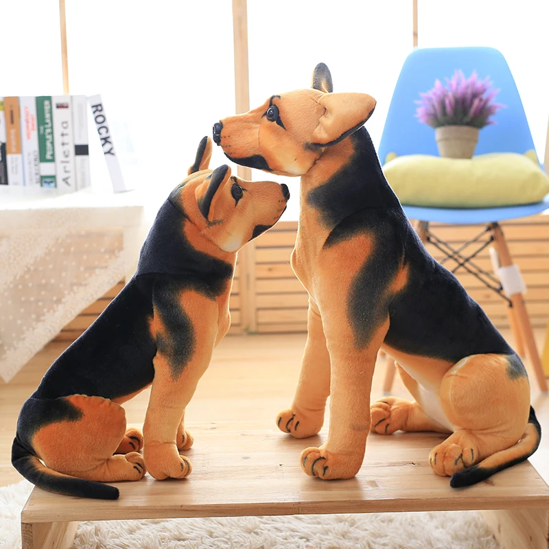 867 5 De Réductionsimulation Chien Berger Allemand Jouets En Peluche Imiter Jouets Assis Chiot Poupée Animaux En Peluche Enfants Jouets
