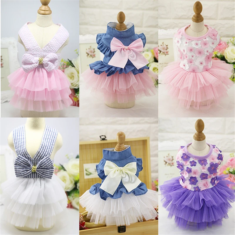 

Spring and Summer Pet Dress Chihuahua Princess Dog Dresses Noble Dresses For Dogs Suitable Pet Cat Clothes