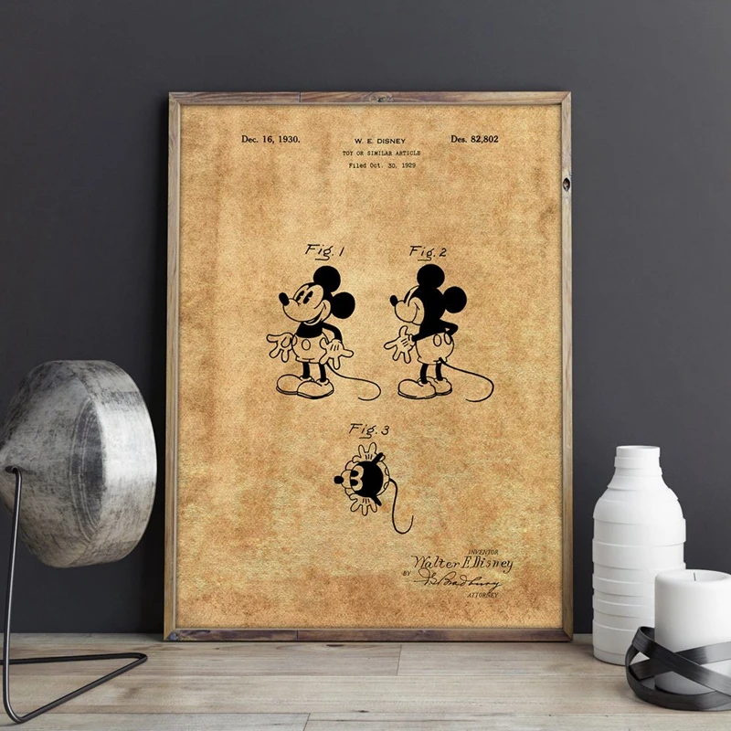 Mouse Patent Poster Nursery Wall Decor