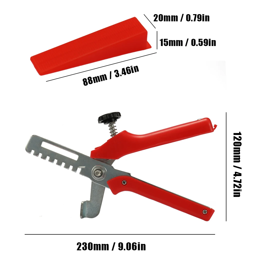 Точная система выравнивания плитки 100 зажимы + 100 клинья + 1 ПЛИТКА Плоскогубцы пол стены плоский выравниватель пластиковые прокладки