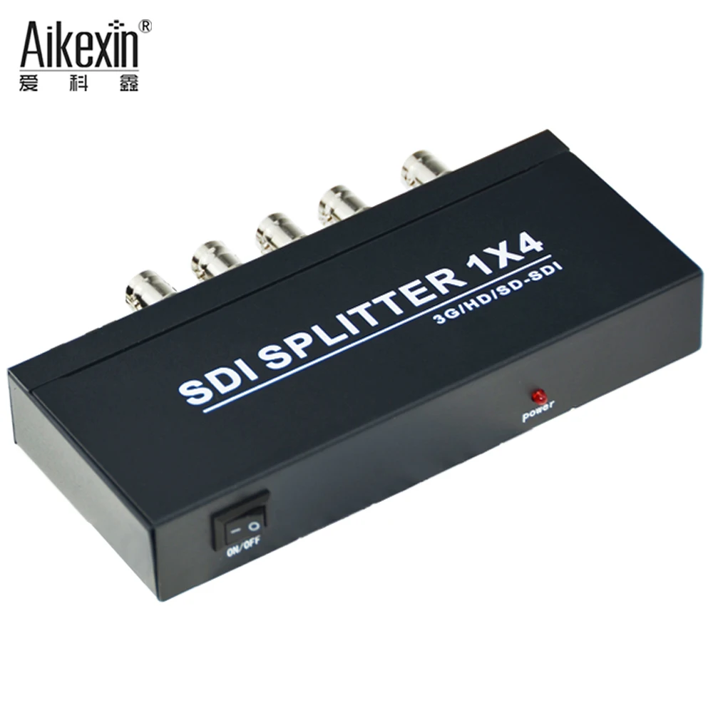 Aikexin SDI сплиттер 1x4 с 3,5 мм Aux Jack 4 порта SDI сплиттер 1 вход 4 выхода HD SDI конвертер Поддержка 1080p для камеры