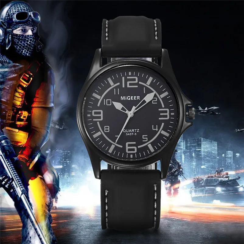 2018 Luxury Brand Men Fashion Silicone strap Sport Cool Quartz Analog Hour Wrist Watch Relogio masculino relojes hombre 3M24#N (10)