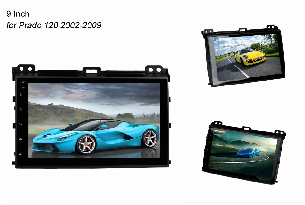 Sale SINOSMART 4 core/8 core CPU, 2G RAM Android 8.1 Car GPS Navigation for Toyota Land Cruiser Prado LC120, LC150 1